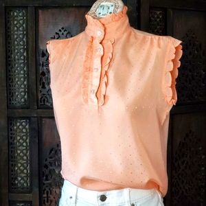 Peach Cap sleeved blouse
